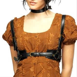 Disturbia Maeve Western Brass Harness M/L
